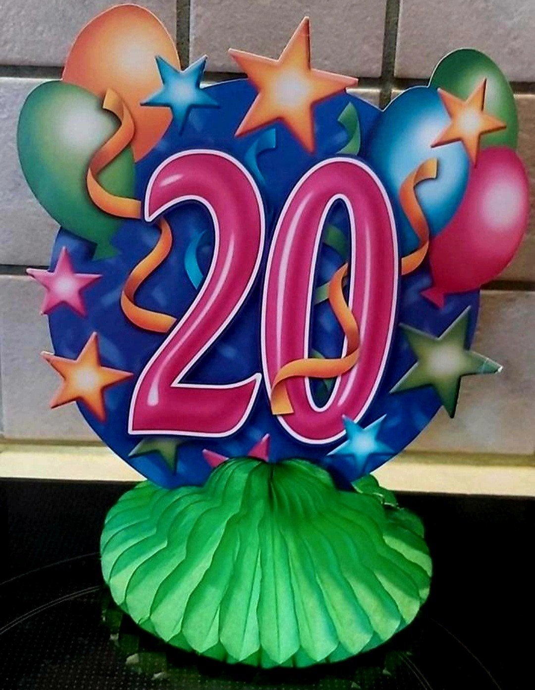 3 DÉCORATIONS DE TABLE 20 ANS NEUVE, Enlèvement ou Envoi, Neuf, Article de fête