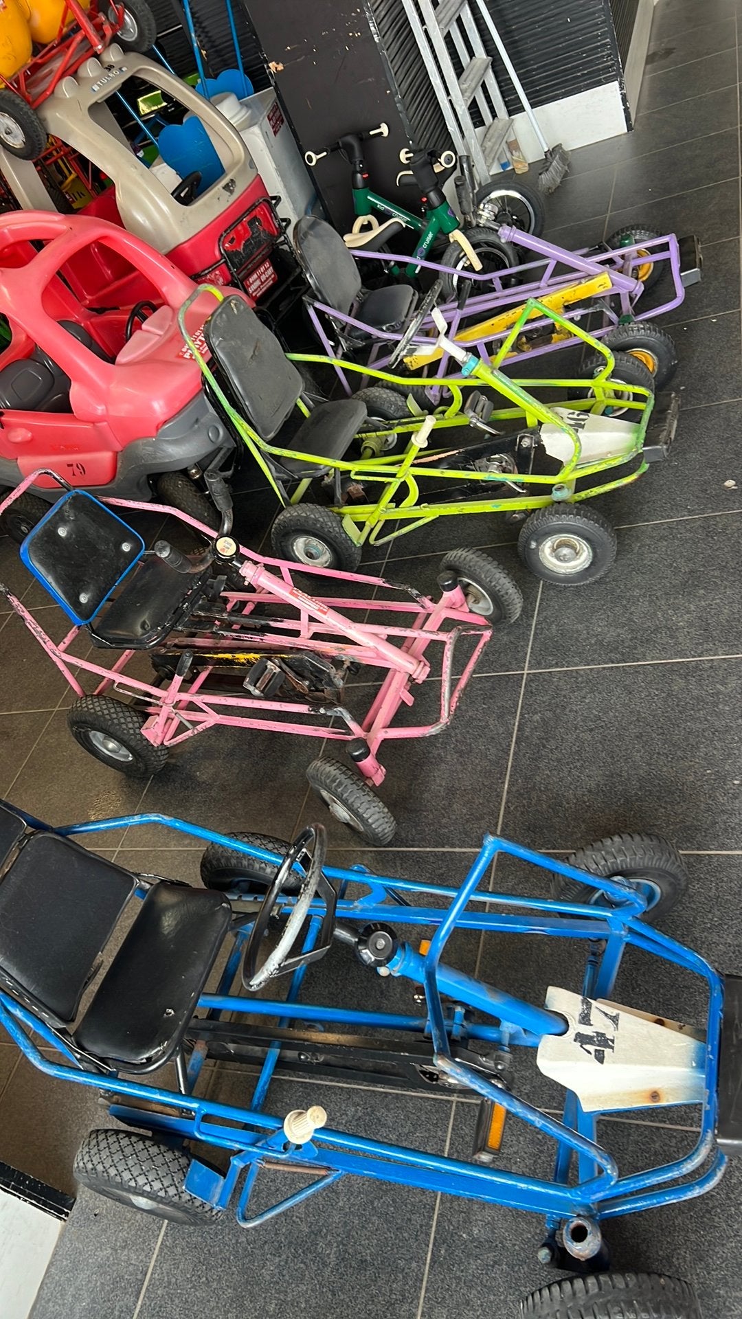 Go cart een trapper, Ophalen, Gebruikt