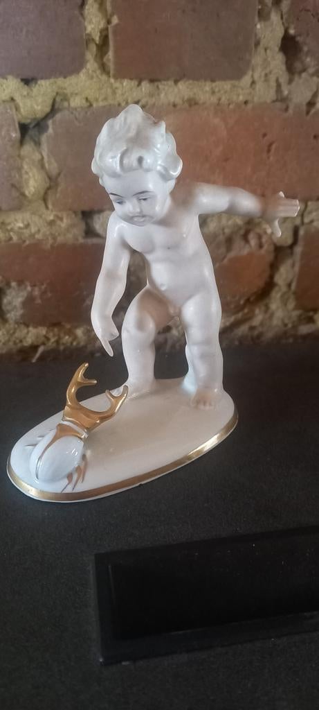 Jongen Putto met mestkever, Verzamelen, Beelden en Beeldjes, Ophalen
