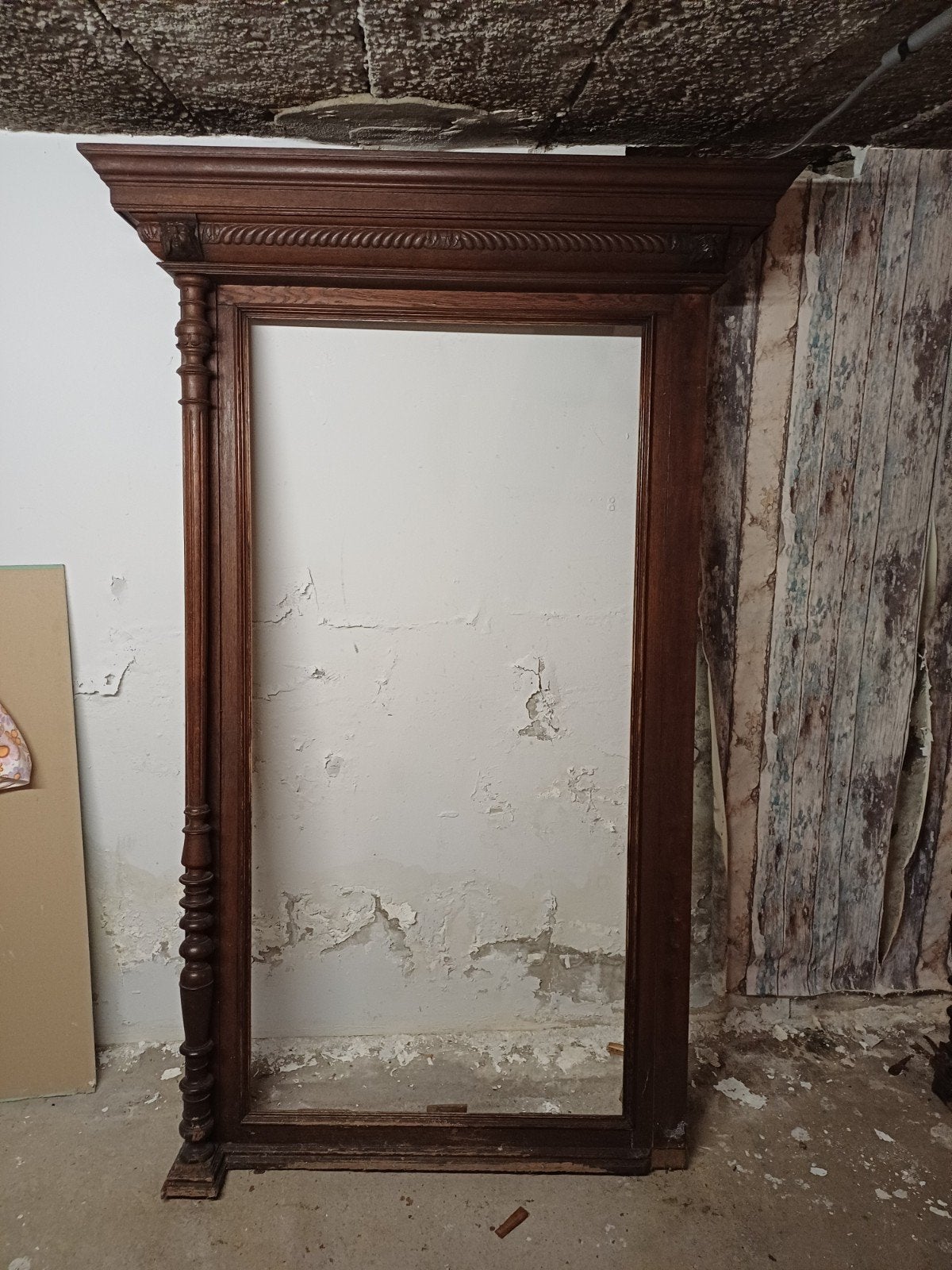 Houten kader ong. 2mx1m, Ophalen