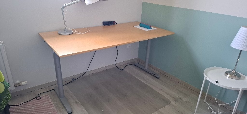 Bureau, Huis en Inrichting, Ophalen, 160 cm, Gebruikt, In hoogte verstelbaar
