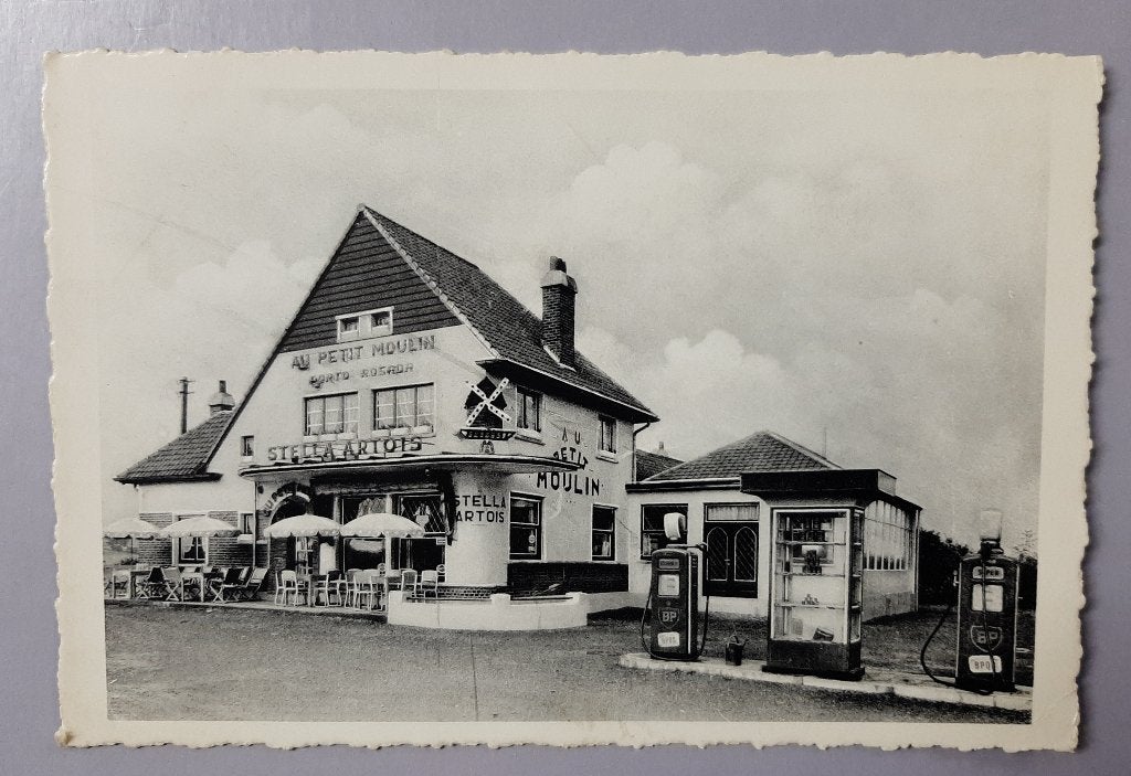 carte postale café du petit Moulin à Coyghem (Courtrai), Enlèvement ou Envoi, 1960 à 1980, Affranchie, Flandre Occidentale