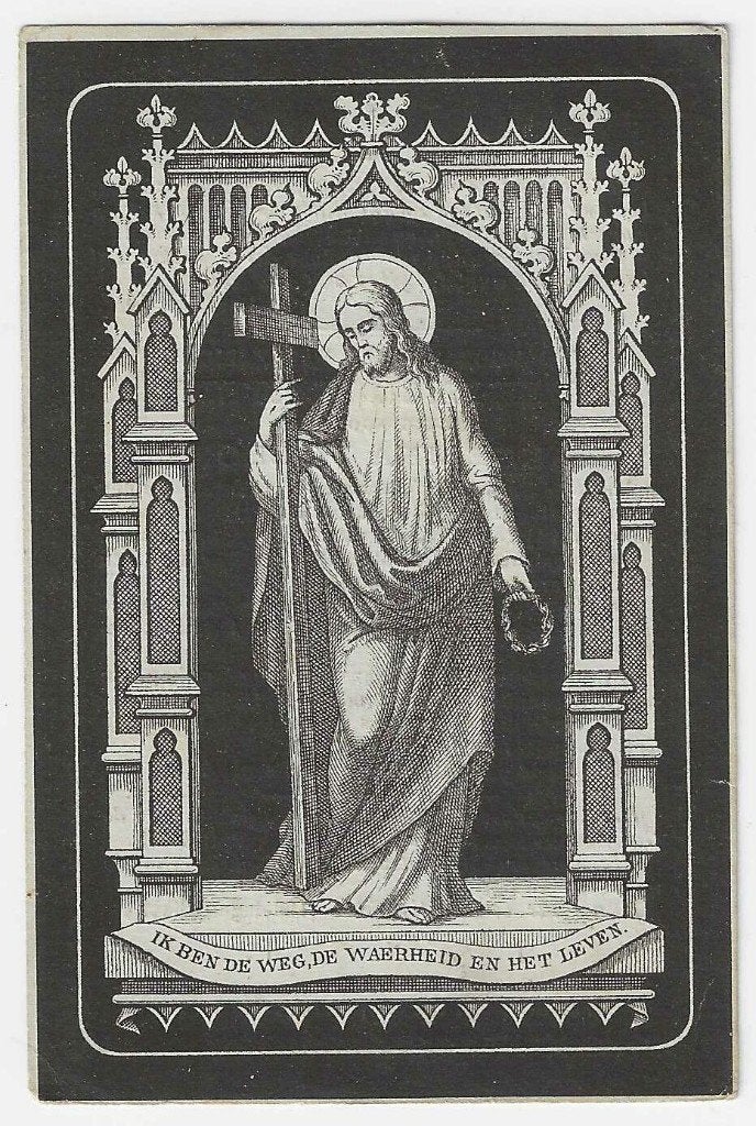 Joannes Van der Eyken, Esemaal 1832 - Esemaal 1880, Verzamelen, Ophalen of Verzenden, Bidprentje