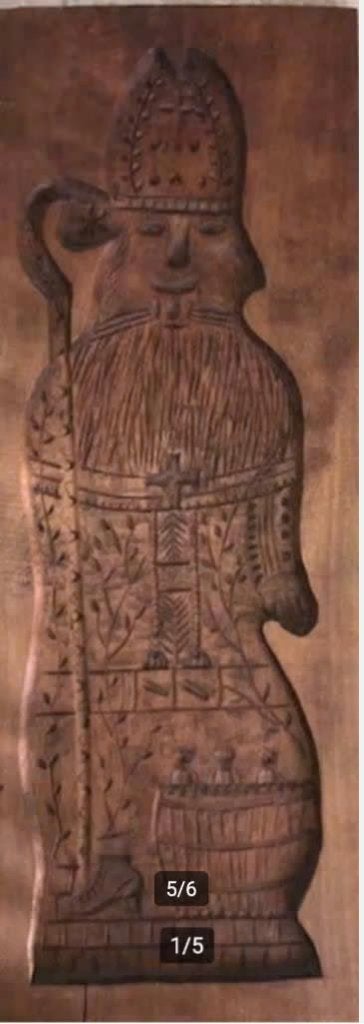 Houten speculaasvorm, speculaasplank Sint, Antiek en Kunst, Ophalen