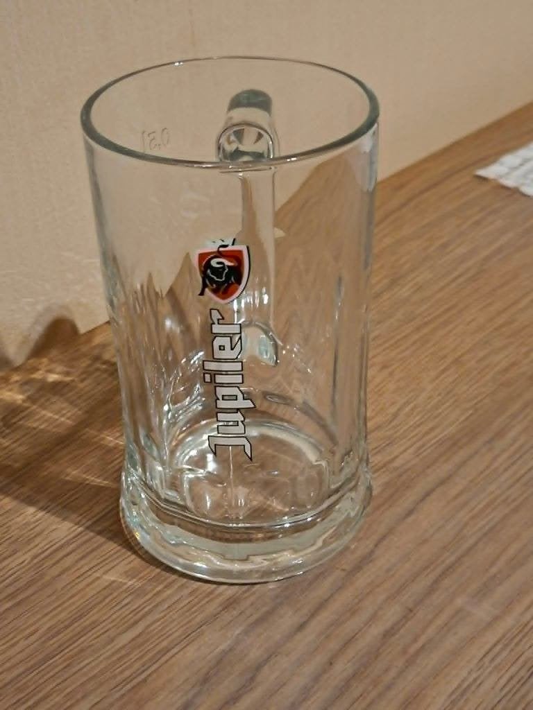 Bierglas met handvat / Jupiler/ 0,50 L., Enlèvement ou Envoi, Comme neuf, Verre à bière