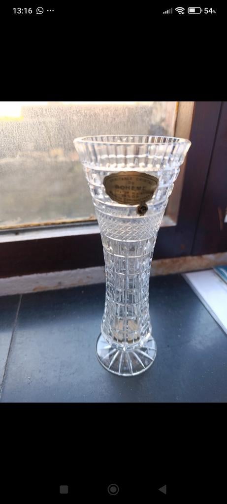 Vase soliflore en cristal de Bohème - crystalex Bohemia, Enlèvement ou Envoi