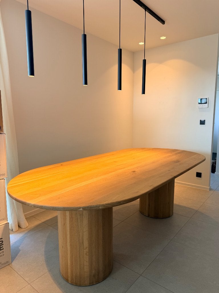 Table en chêne massif, Maison & Meubles, Neuf, 100 à 150 cm, Enlèvement, Chêne