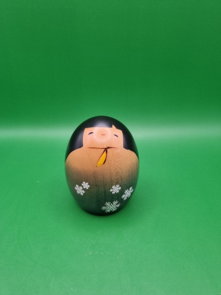Magnifique yukinko kokeshi d'Usaburo, Enlèvement ou Envoi, Japon, Bois, Peint