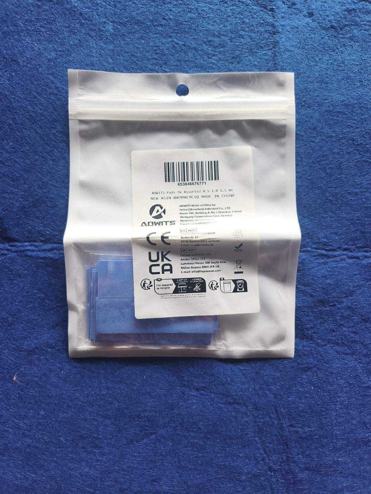 ADWITS thermal pads 9x assorted nieuw, Ophalen, Nieuw, Koelpasta