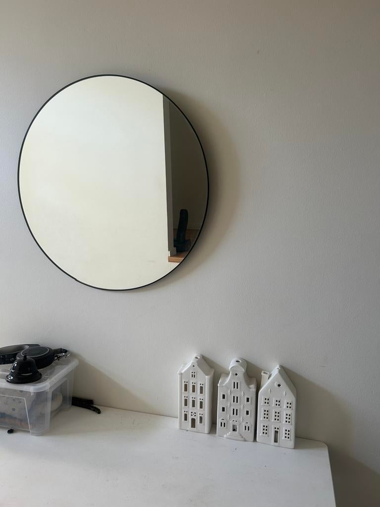 Ronde spiegel 55 cm diameter, Huis en Inrichting, Woonaccessoires | Spiegels, Ophalen, Zo goed als nieuw, Rond