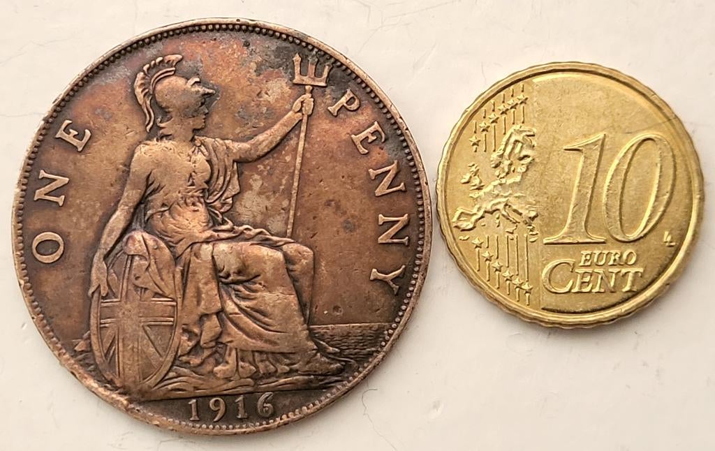 Oude munt 1916, Postzegels en Munten, Munten | Europa | Niet-Euromunten, Ophalen, Overige landen, Losse munt