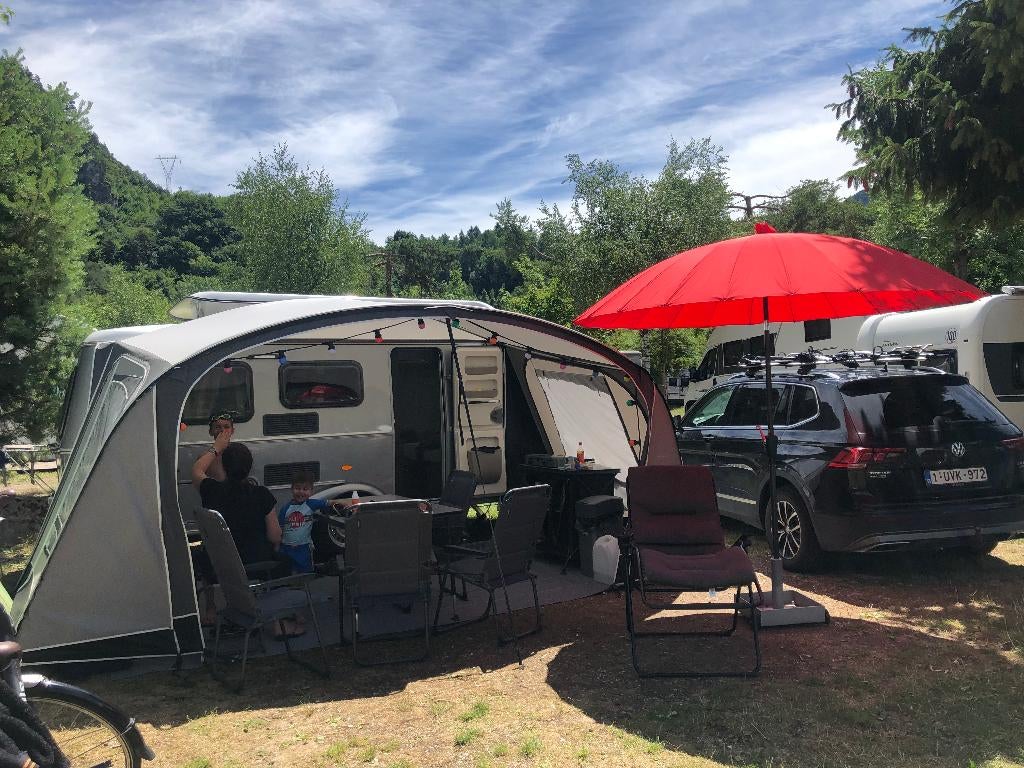 Caravan Eriba touring 530 - voortent Unico Bologna, Ophalen, Zo goed als nieuw, Ten Cate All Season 240g/m2, Unico Ventura