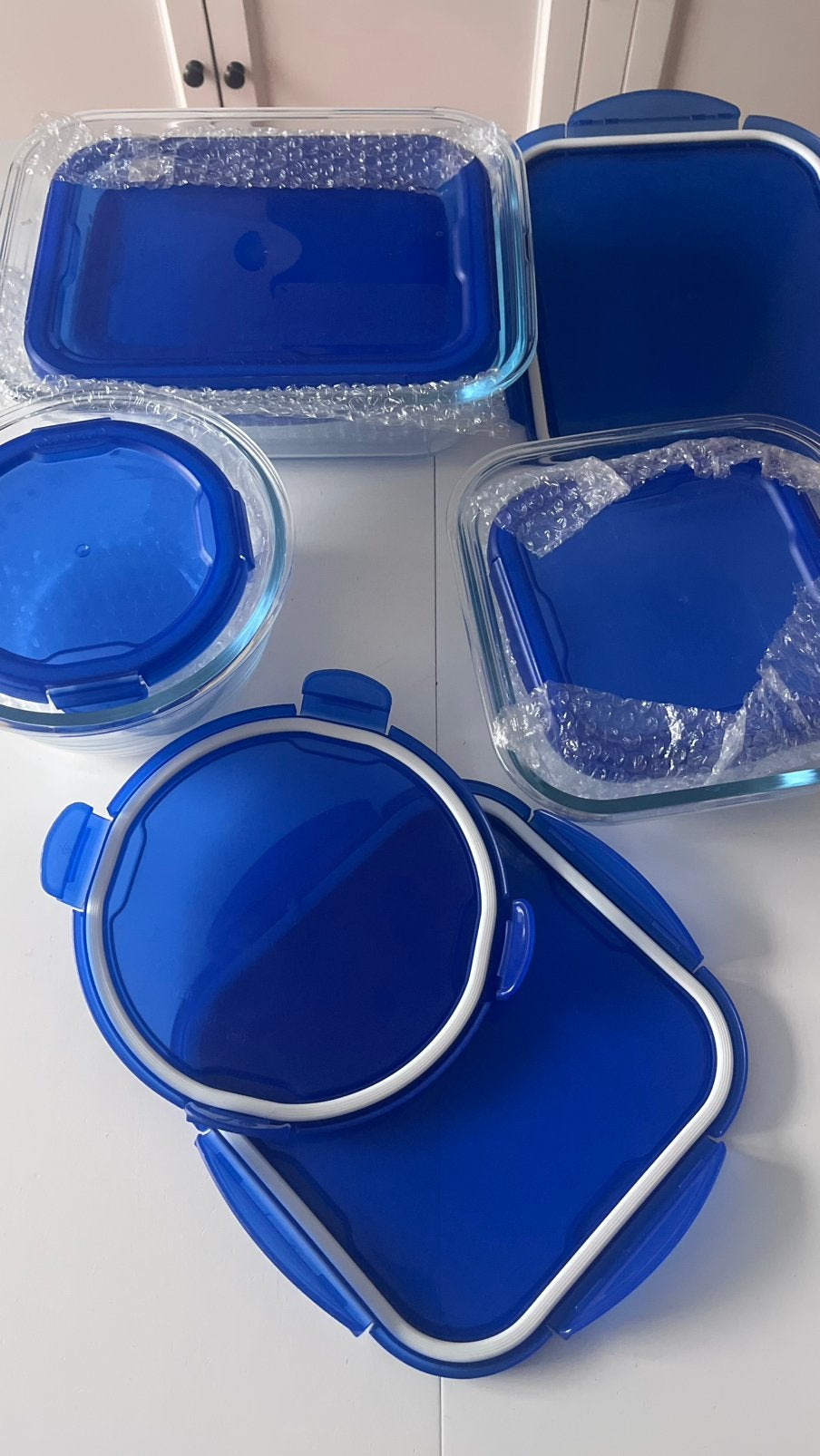 PYREX COOK & GO — 7 SCHALEN MET DEKSEL, Huis en Inrichting, Keuken | Servies, Ophalen, Gebruikt, Glas, Kom(men)
