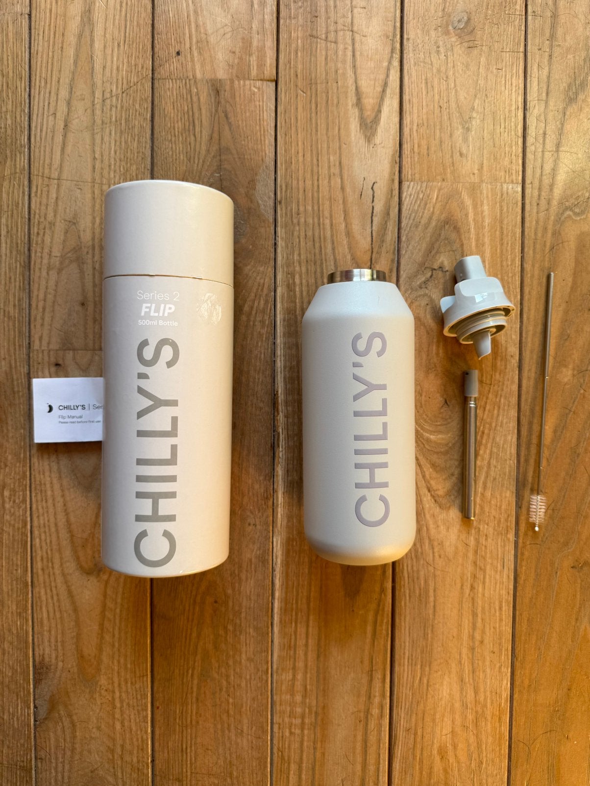 Chilly's waterfles - waterfles van 500 ml met rietje en kit, Ophalen, Nieuw