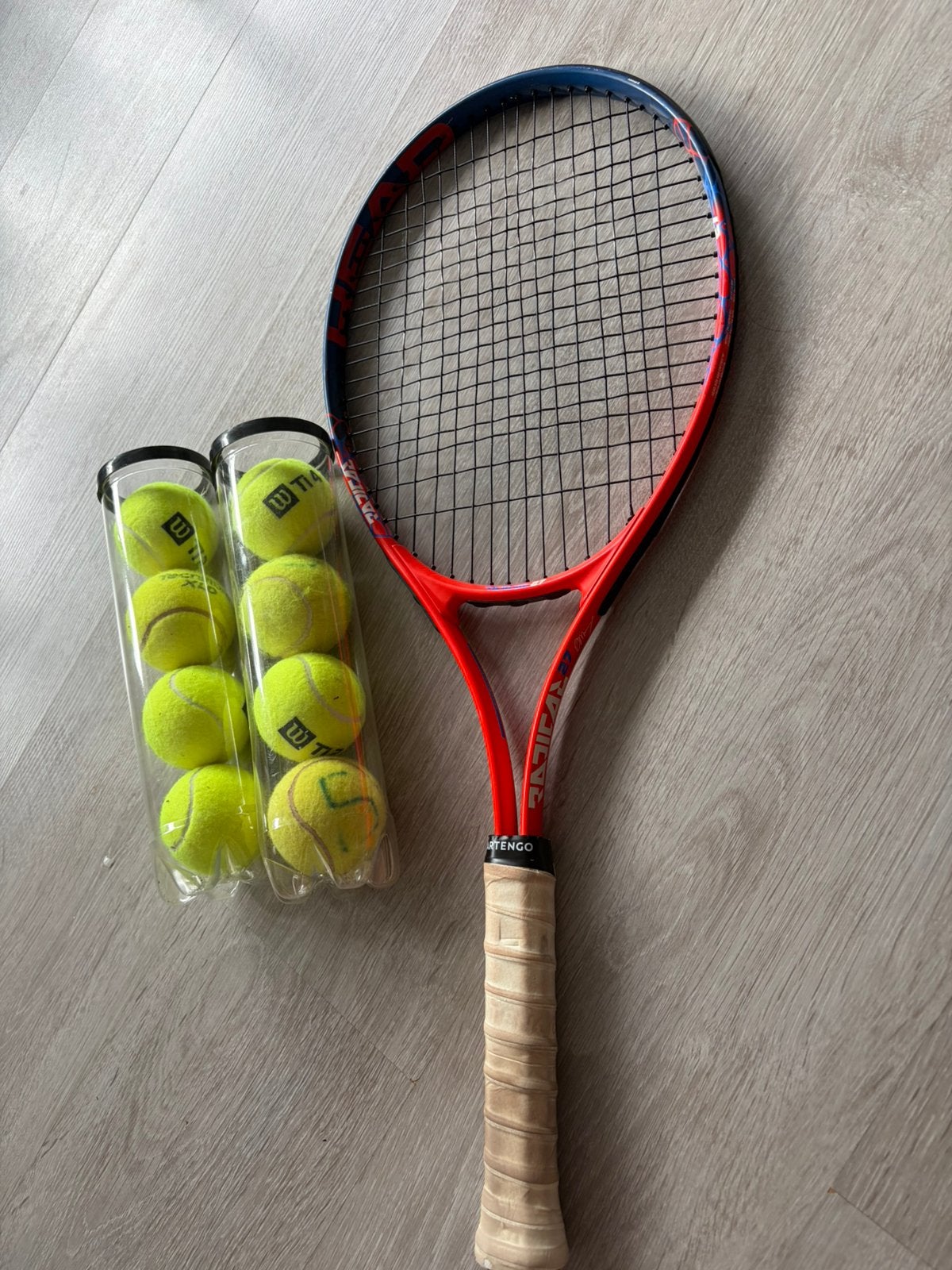 Head TI Radical 27 Andy Murray + 8 W Ti 4 tennisballs, Sport en Fitness, Tennis, Ophalen, Zo goed als nieuw, Racket, Head