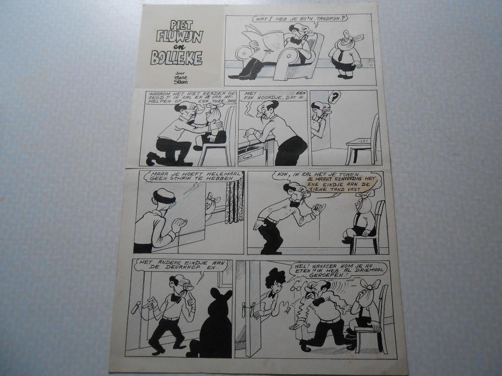 Piet fluwijn en bolleke originele plaat jaren 50., Boeken, Marc Sleen, Eén stripboek, Ophalen of Verzenden, Zo goed als nieuw