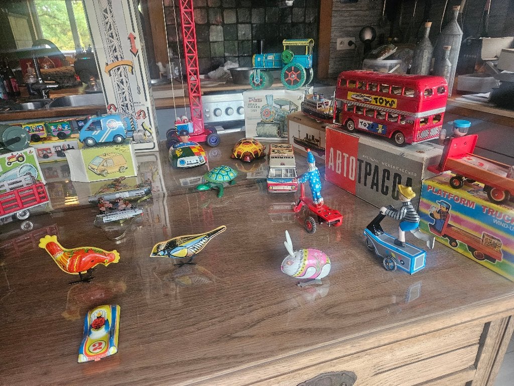 Groot Lot 25+ Vintage Blikken Speelgoed KOVAP USSR vintage, Ophalen of Verzenden, Zo goed als nieuw