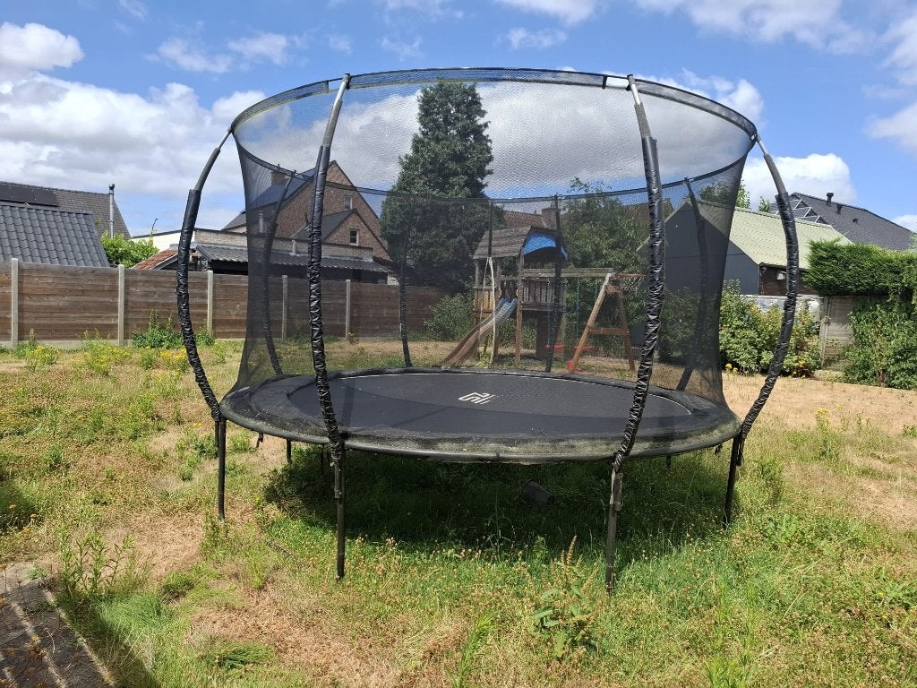Trampoline 405 cm met veiligheidsnet, Ophalen, Gebruikt