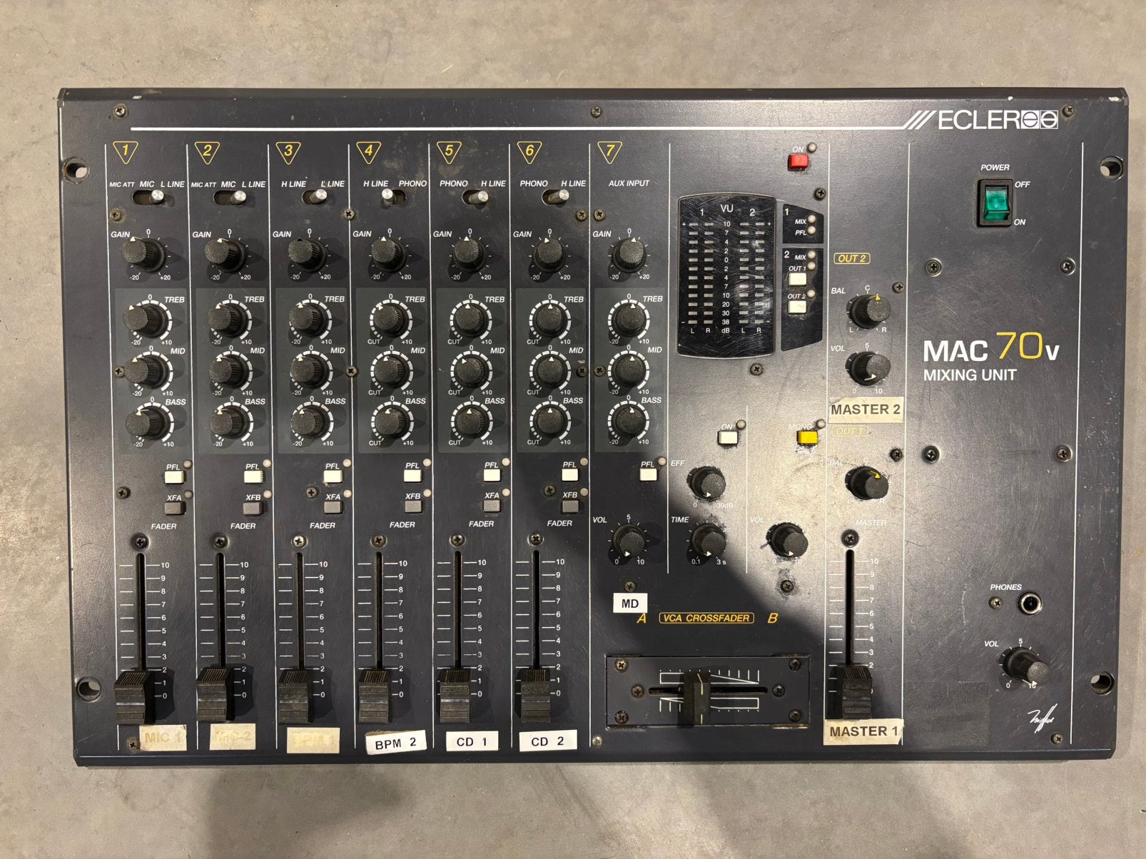Ecler MAC 70V 6+1 kanaals club mixer, Muziek en Instrumenten, Mengpanelen, Gebruikt, 5 tot 10 kanalen, Microfooningang, Ophalen