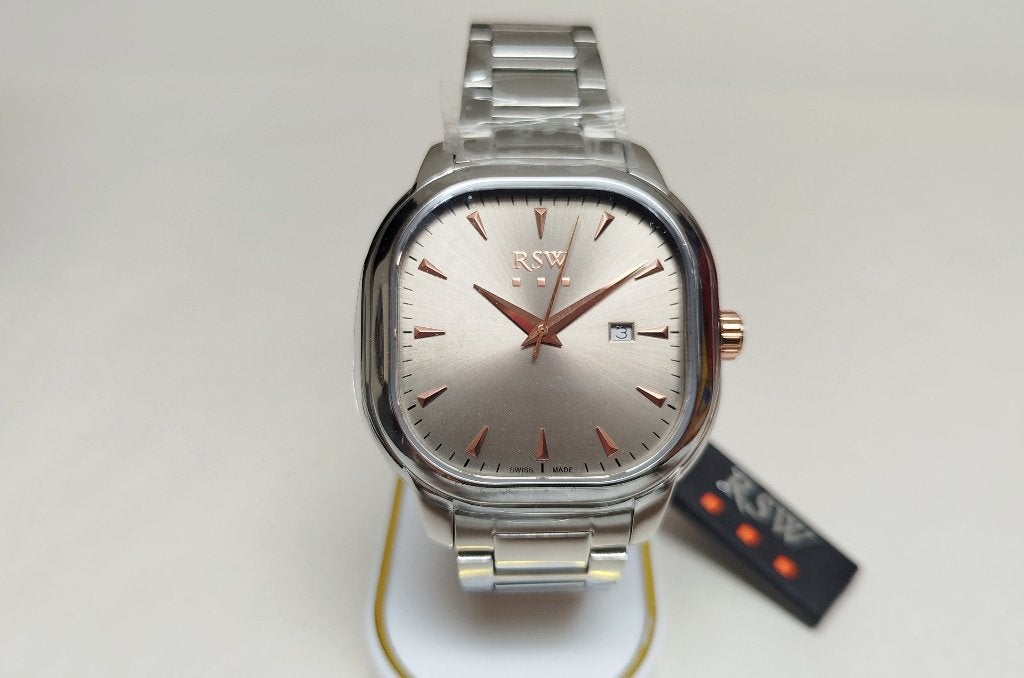 RSW Swiss horloge heren vierkant quartz 41mm, Handtassen en Accessoires, Horloges | Heren, Nieuw, Polshorloge, Overige merken