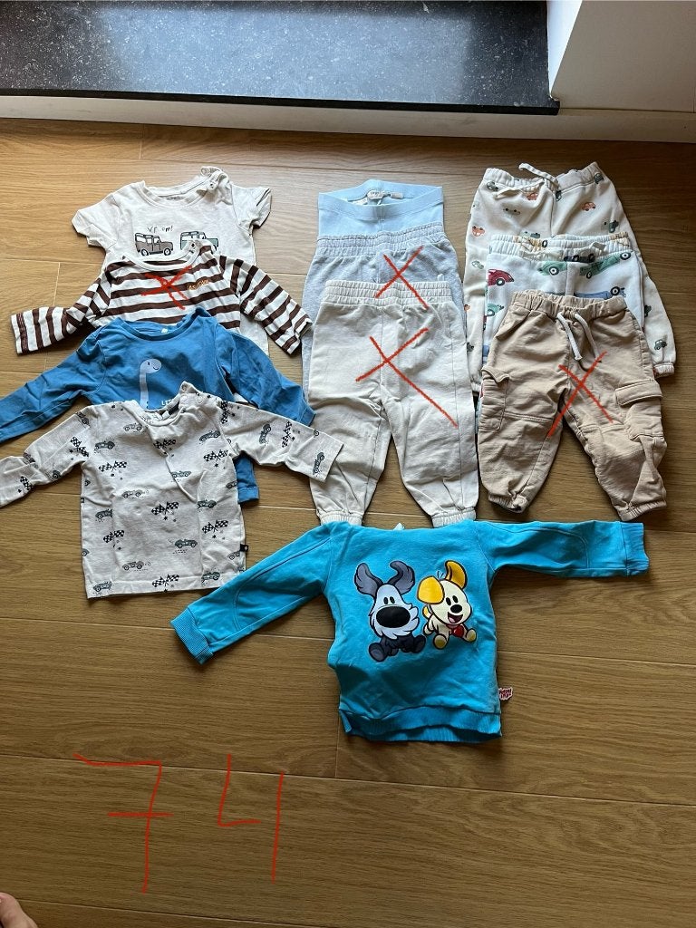 Kleding jongen maat 74 en 80, Kinderen en Baby's, Babykleding | Maat 74, Ophalen, Gebruikt, Jongetje