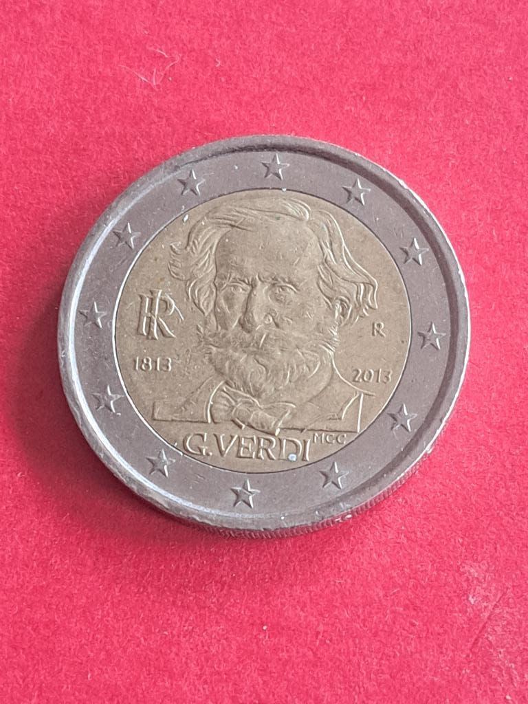 2013 Italië 2 euro 200 jaar G. Verdi, Verzenden, 2 euro, Italië, Geboorte of Huwelijk