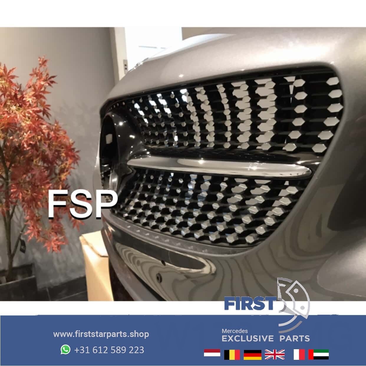W176 FACELIFT AMG LINE VOORBUMPER Mountain Grey 787 COMPLEET, Gebruikt, -, Voor, Ophalen of Verzenden