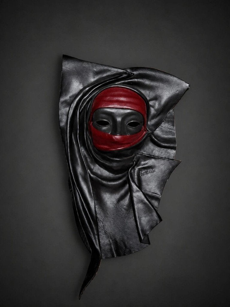 Masque mural artisanal signé Pourbaix., Antiquités & Art, Art | Autres Art, Enlèvement