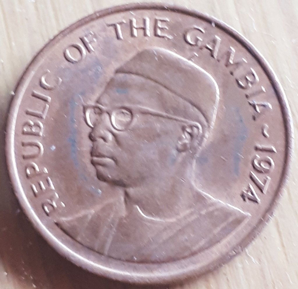 GAMBIA : 1 BUTUT 1974 KM 8 Br.UNC, Postzegels en Munten, Ophalen of Verzenden, Overige landen, Losse munt