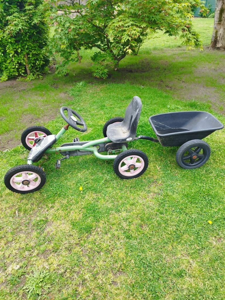 Berg go kart met aanhangwagen., Enlèvement, Berg