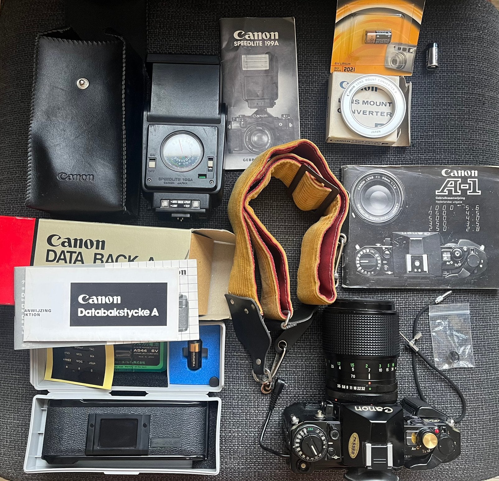 Canon A1 werkend! hele set of apart, Enlèvement ou Envoi, Utilisé, Reflex miroir, Canon