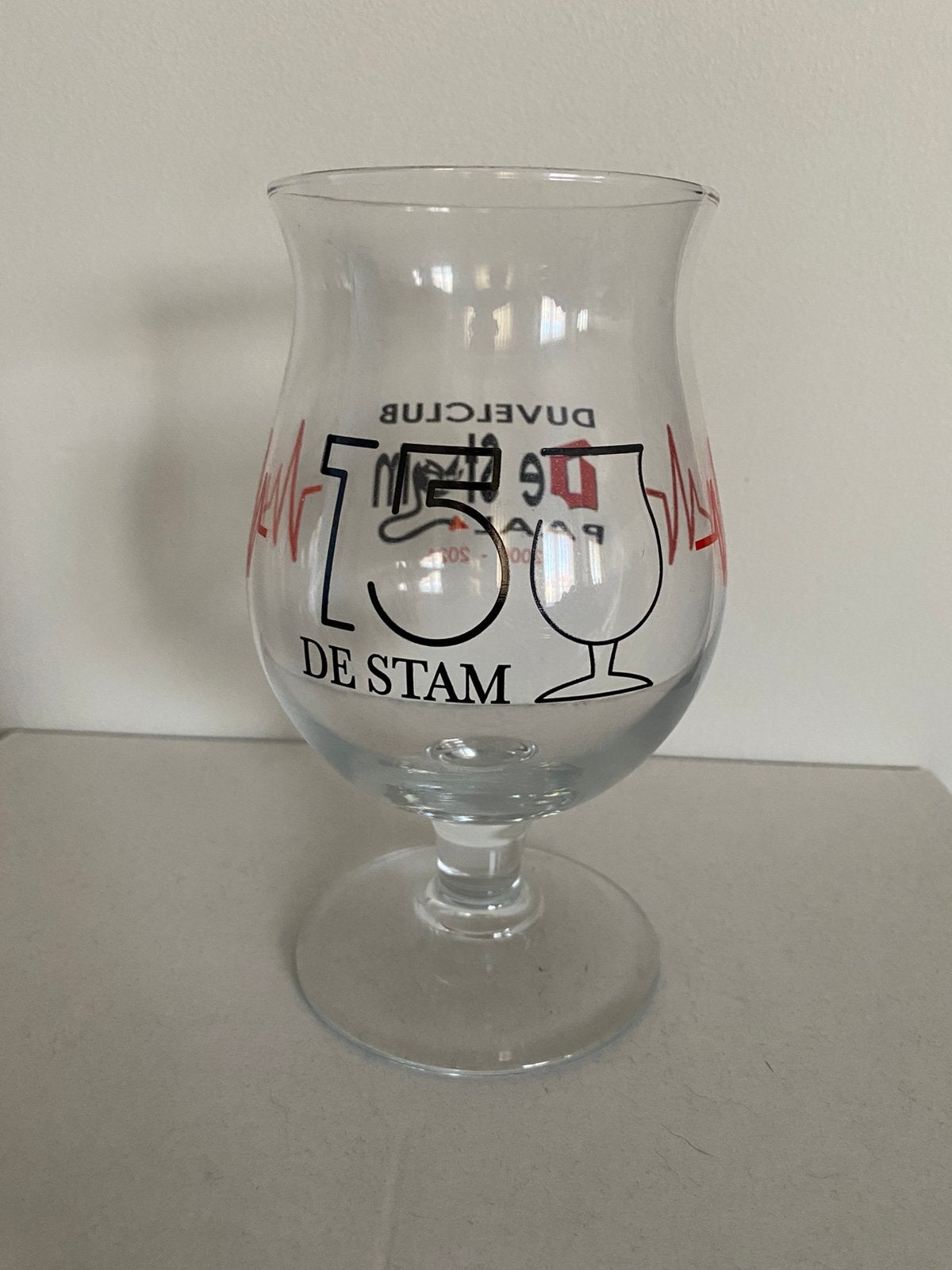 Duvel glas De Stam 15 jaar, Verzamelen, Verzenden, Zo goed als nieuw, Duvel
