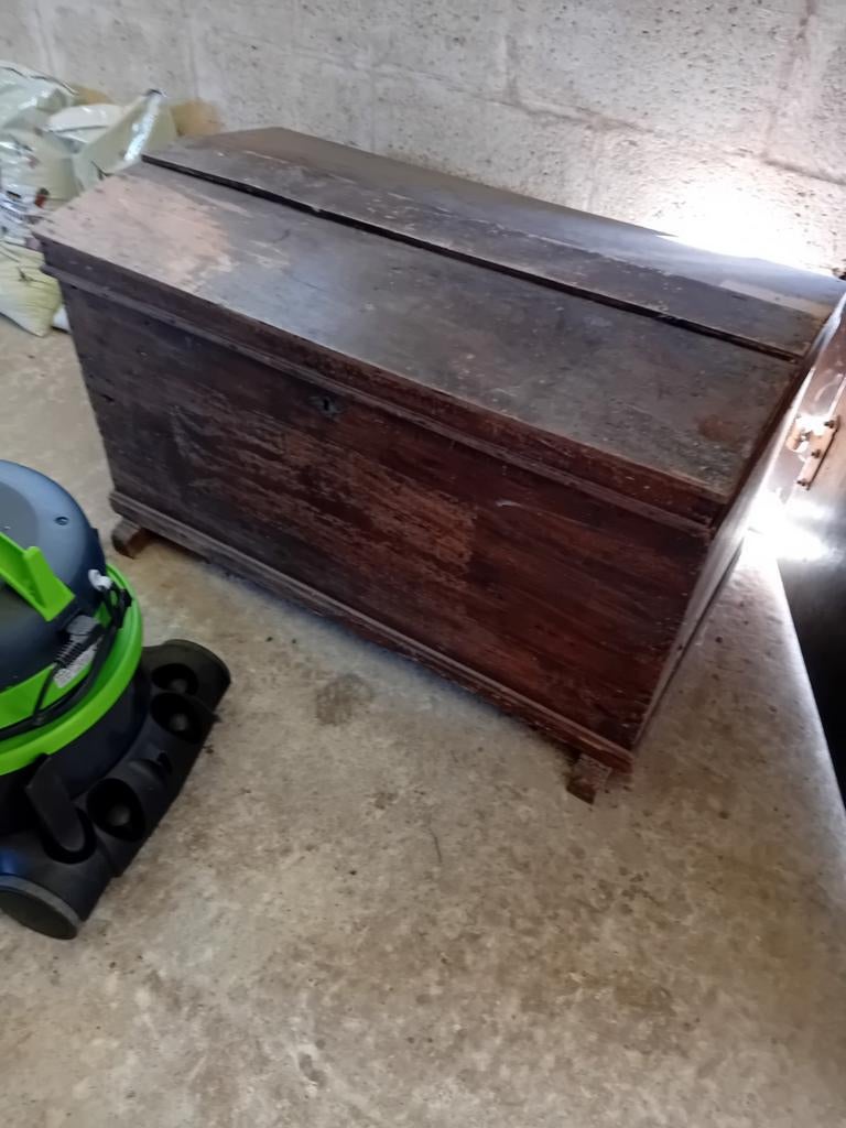 Houten oude opbergbox, Tuin en Terras, Ophalen