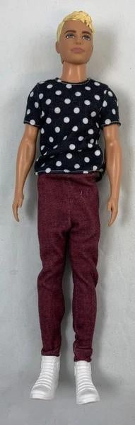 Pantalon marron à pois Barbie Ken Fashionistas 14 Pop, Envoi, Comme neuf, Fashion Doll