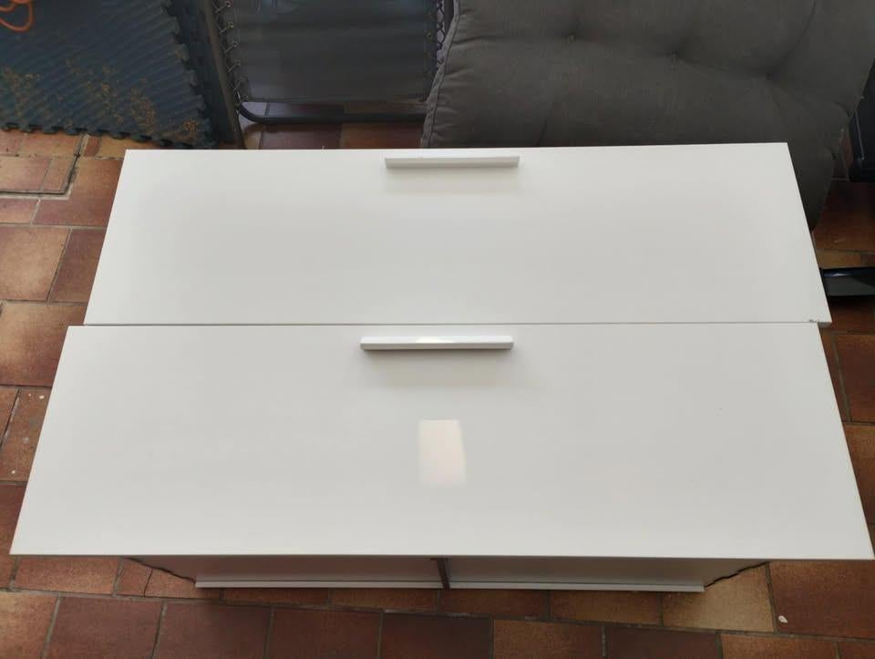 2 tiroirs de lit IKEA modèle BRIMNES, Enlèvement, Utilisé, Blanc