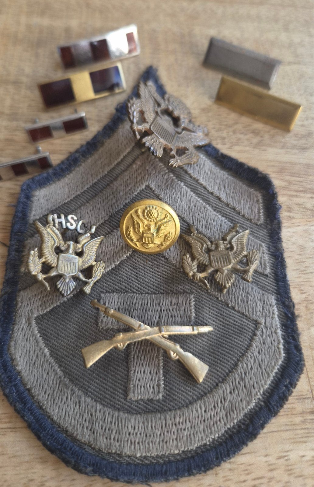 Lot d'insignes de l'armée américaine de la Seconde Guerre mo, Collections, Enlèvement ou Envoi