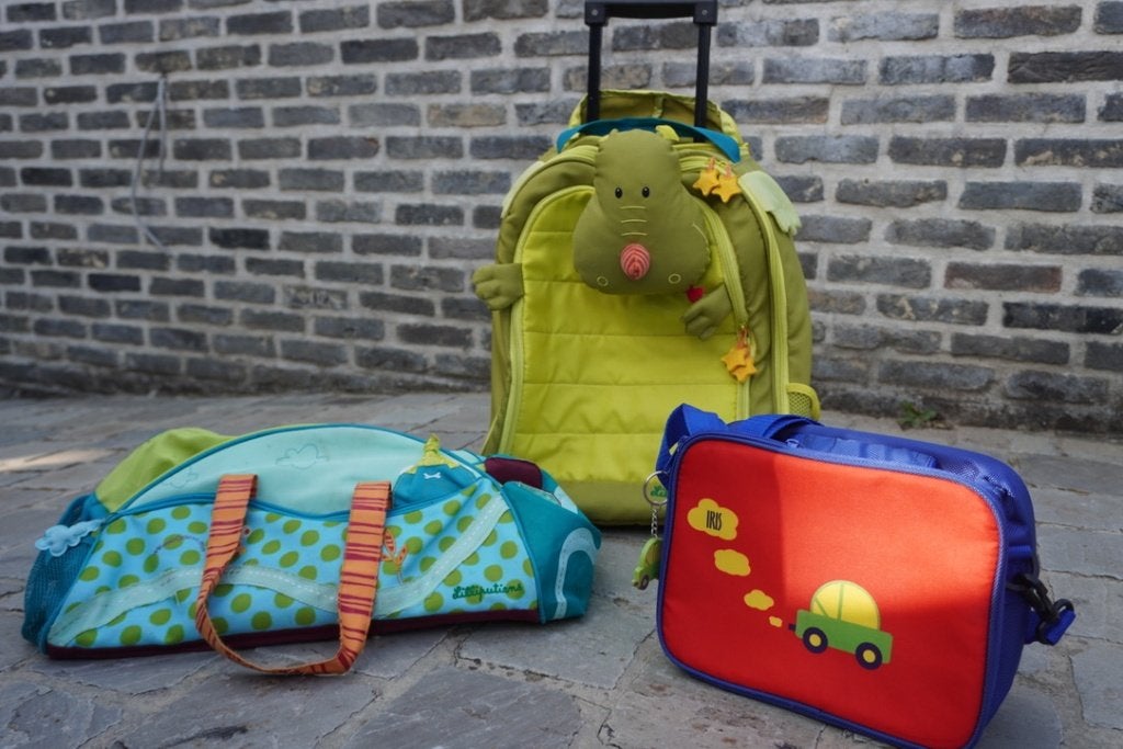 Reistassen voor kinderen, Ophalen, Zo goed als nieuw, 35 tot 55 cm, Uitschuifbare handgreep