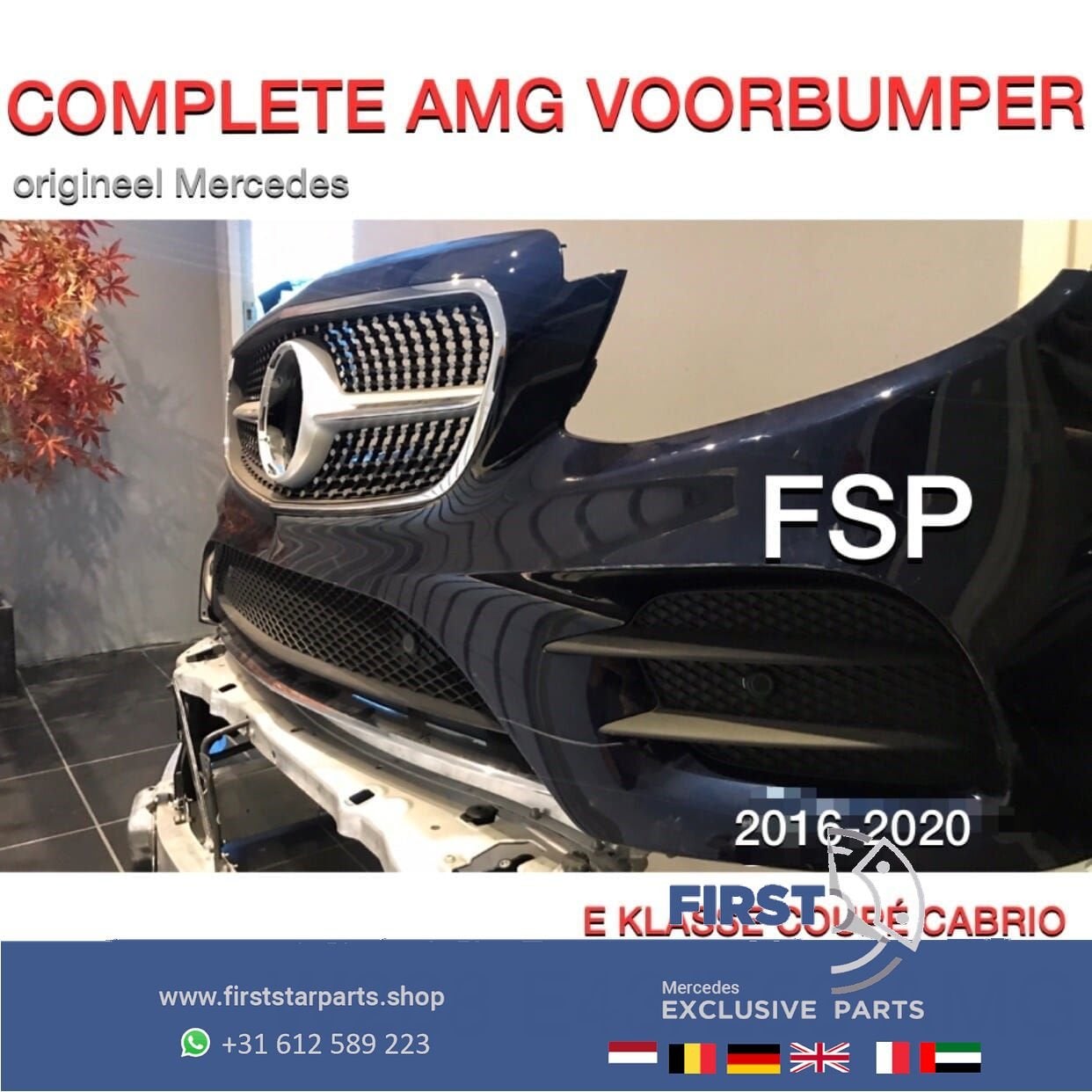 W238 C238 E43 E53 AMG VOORBUMPER COMPLEET E Klasse Cabrio Co, Utilisé, -, Avant, -