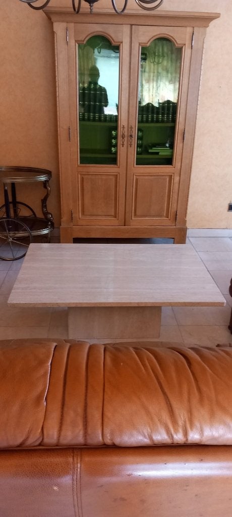 Table basse en marbre massif robuste, Maison & Meubles, Tables | Tables de salon, 50 – 75, 50 à 100 cm, Utilisé, 50 à 100 cm