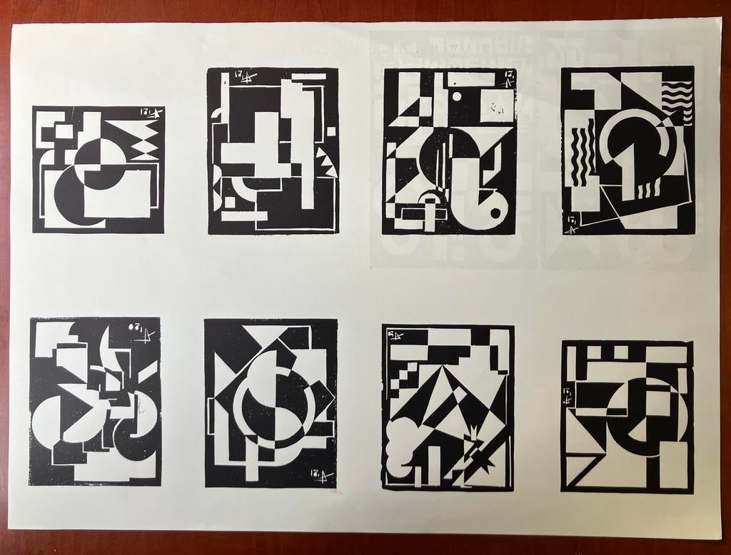 8 lino’s Jozef Peeters (1895-1960) heruitgave 1978, Enlèvement