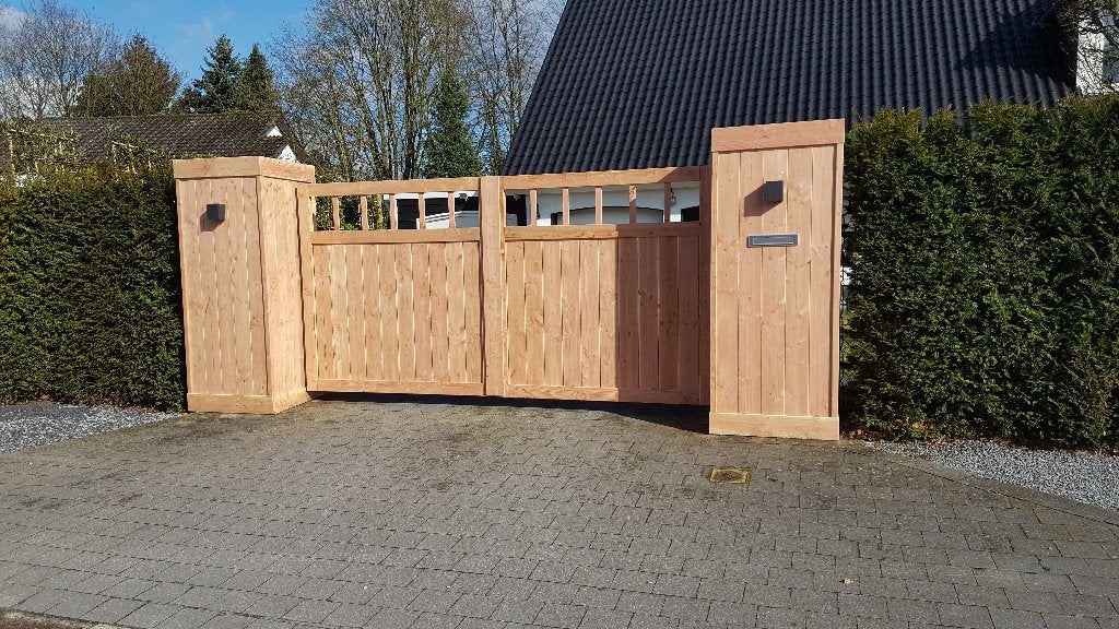 Poort van hout op maat gemaakt, Ophalen of Verzenden, Nieuw, Hout, Draaipoort