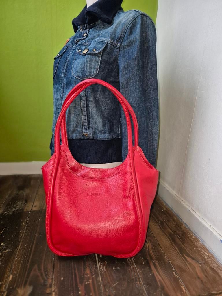 Jil sander luxe designer leren tas, Handtassen en Accessoires, Tassen | Damestassen, Ophalen of Verzenden