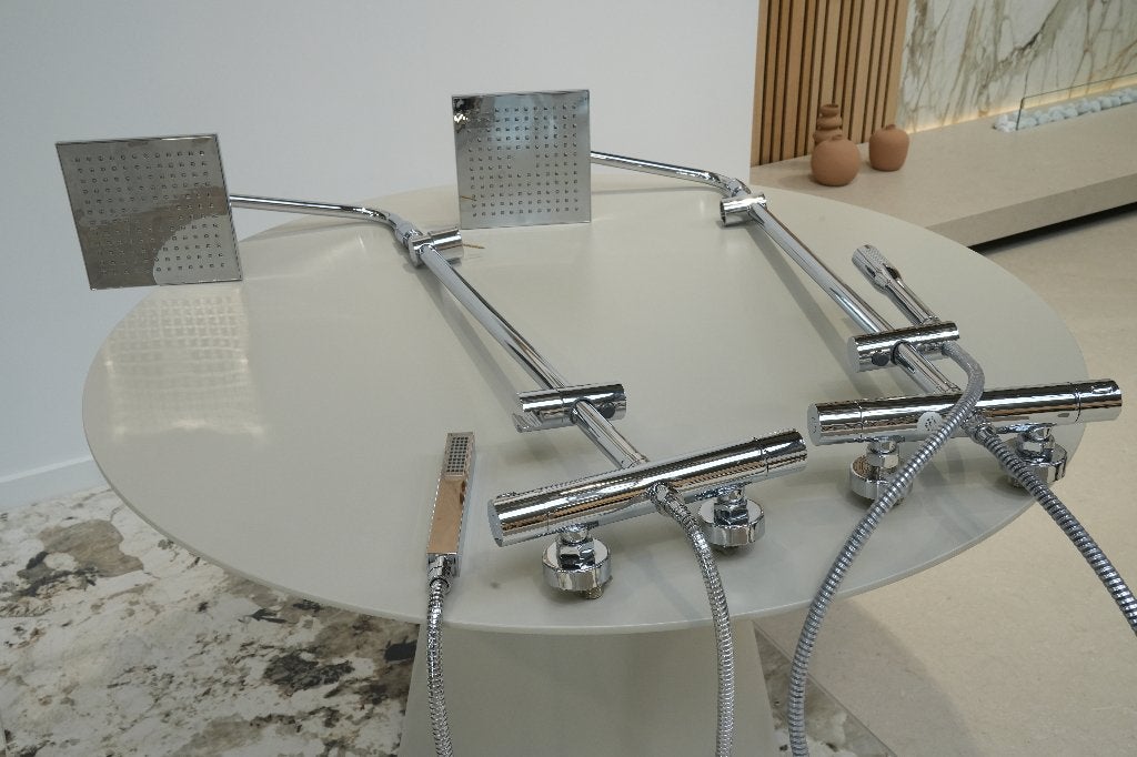 Grohe doucheset in chroom met regendouche en handdouche, Ophalen, Chroom