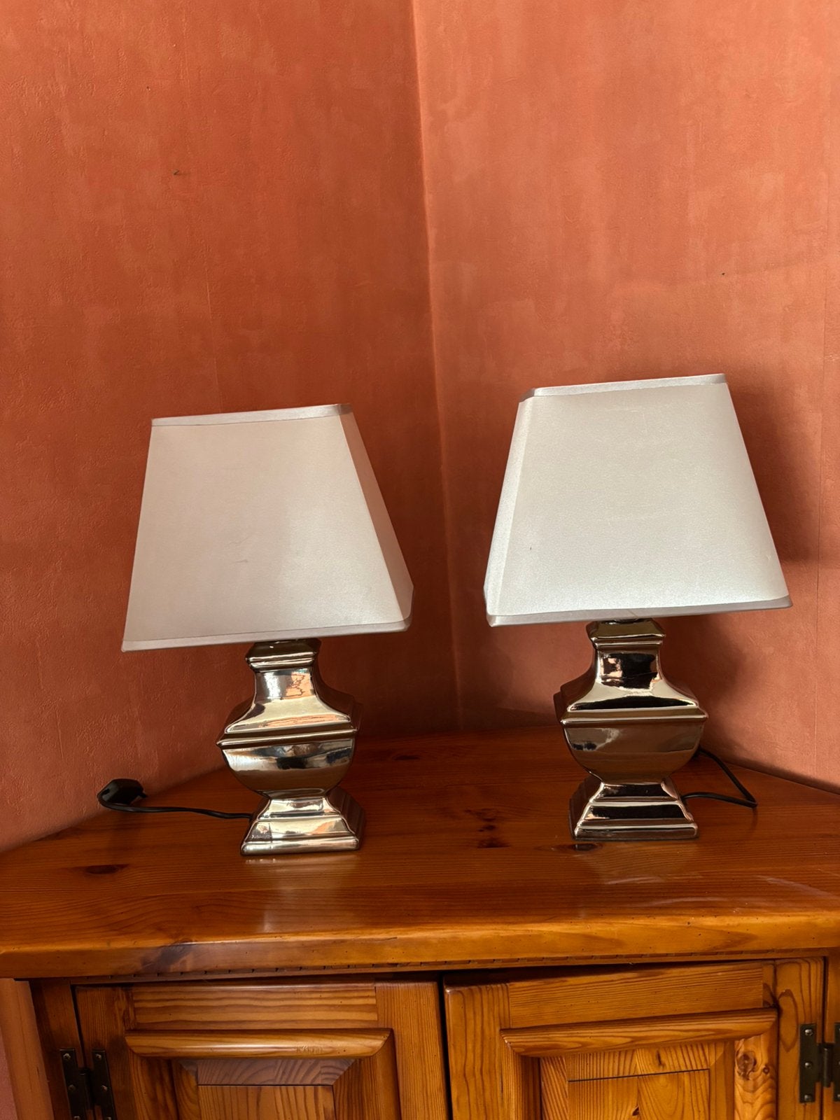 2 lampes de chevet, Enlèvement, Utilisé