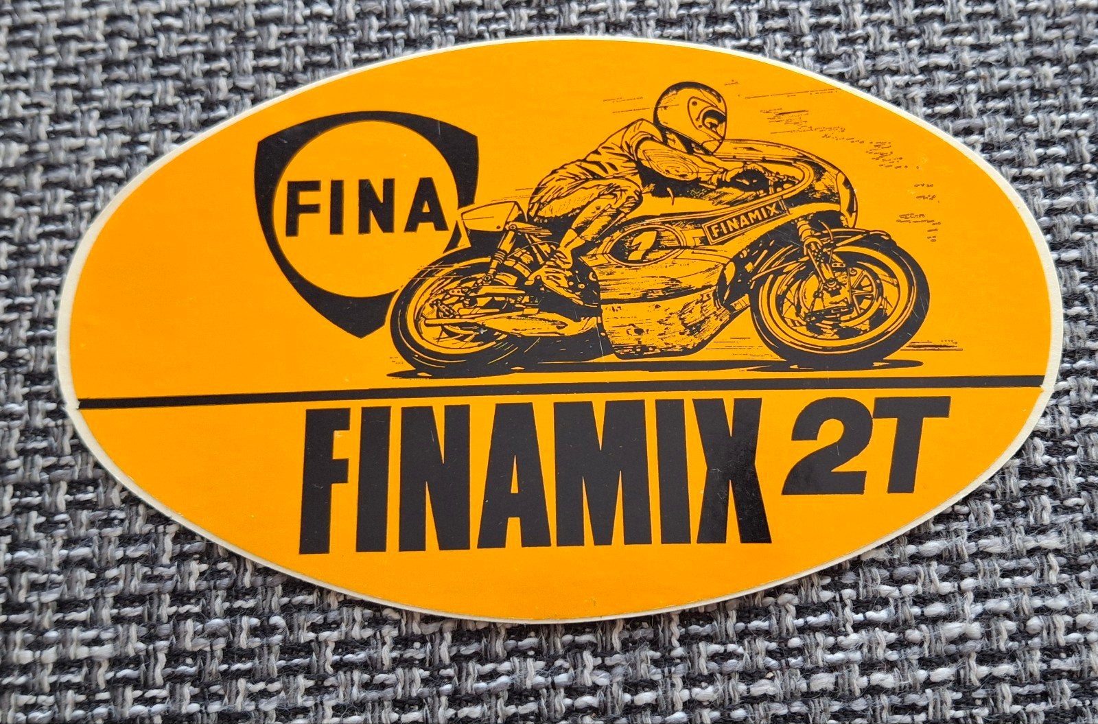 Autocollant vintage de motocross Fina Finamix 2T, Collections, Enlèvement ou Envoi, Comme neuf, Voiture ou Moto