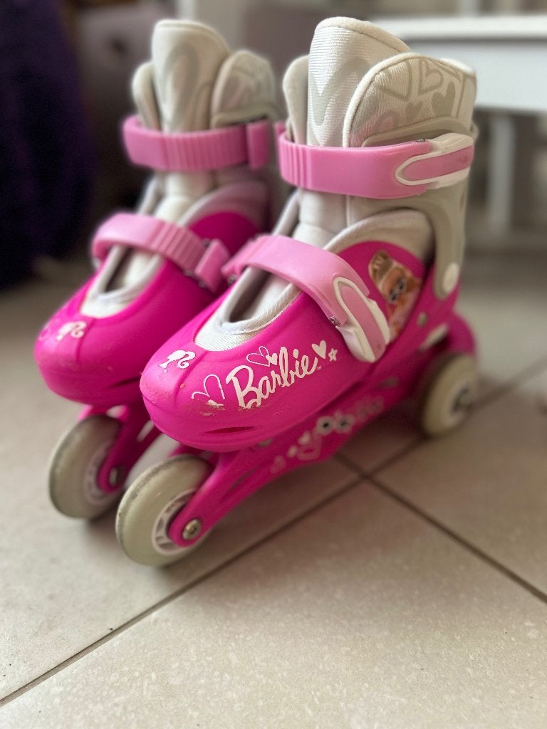 Barbie rolschaats, Kinderen, Ophalen of Verzenden, Verstelbaar, Gebruikt