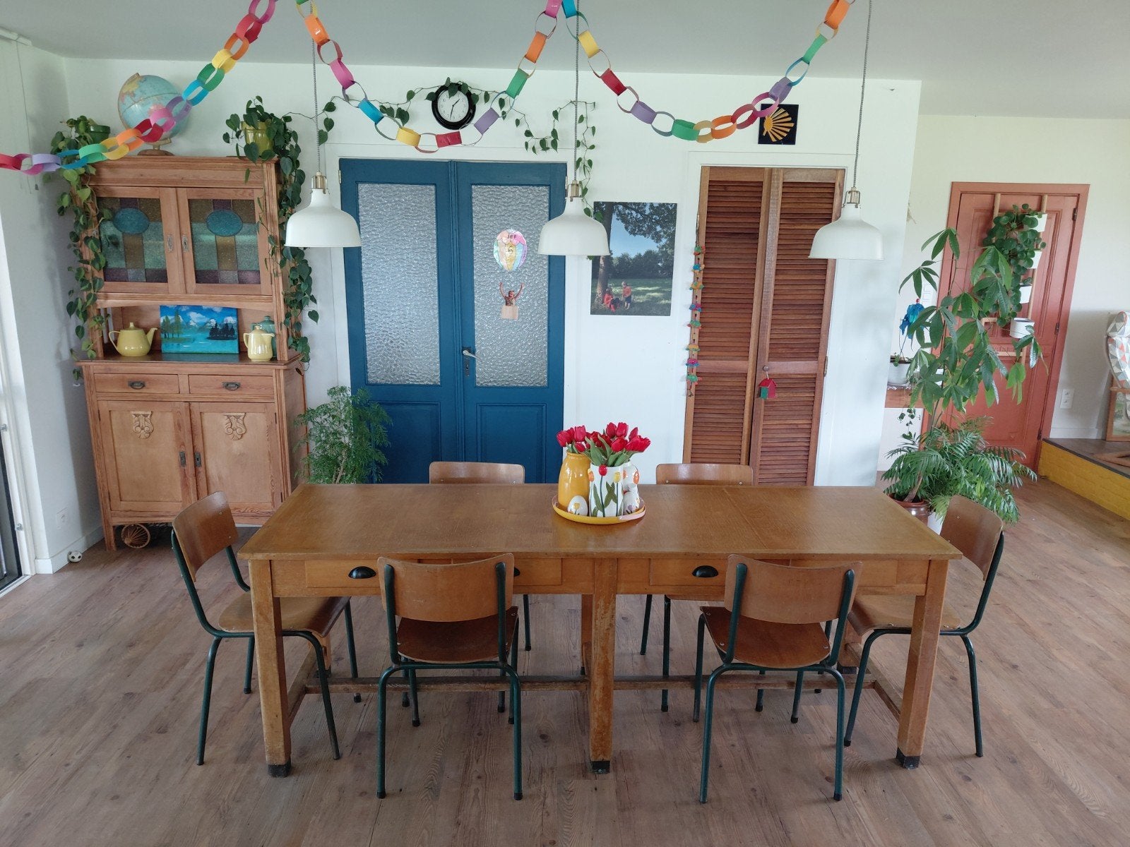 mooie tafel met stoelen, Ophalen