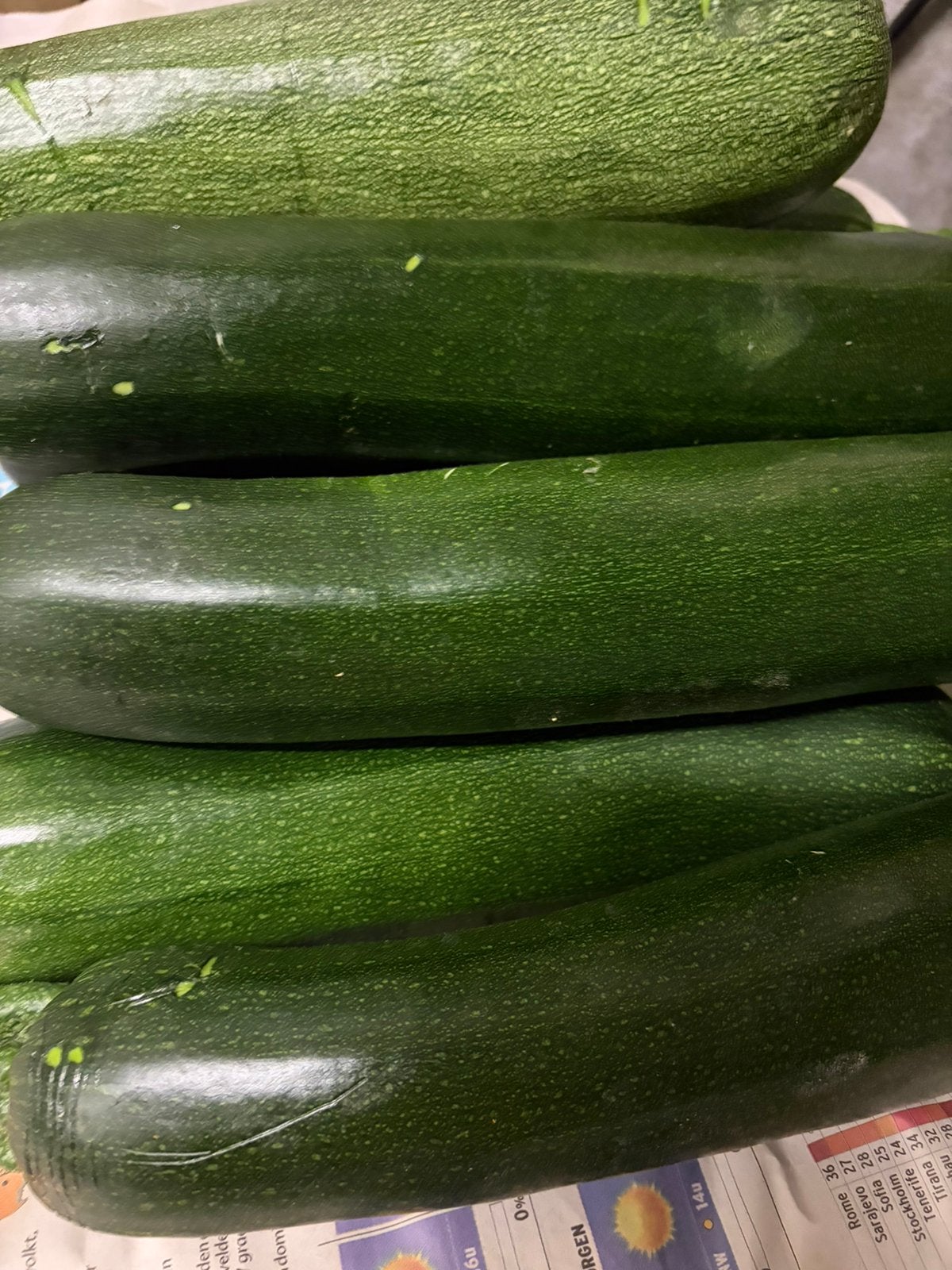 Verse courgettes, Enlèvement