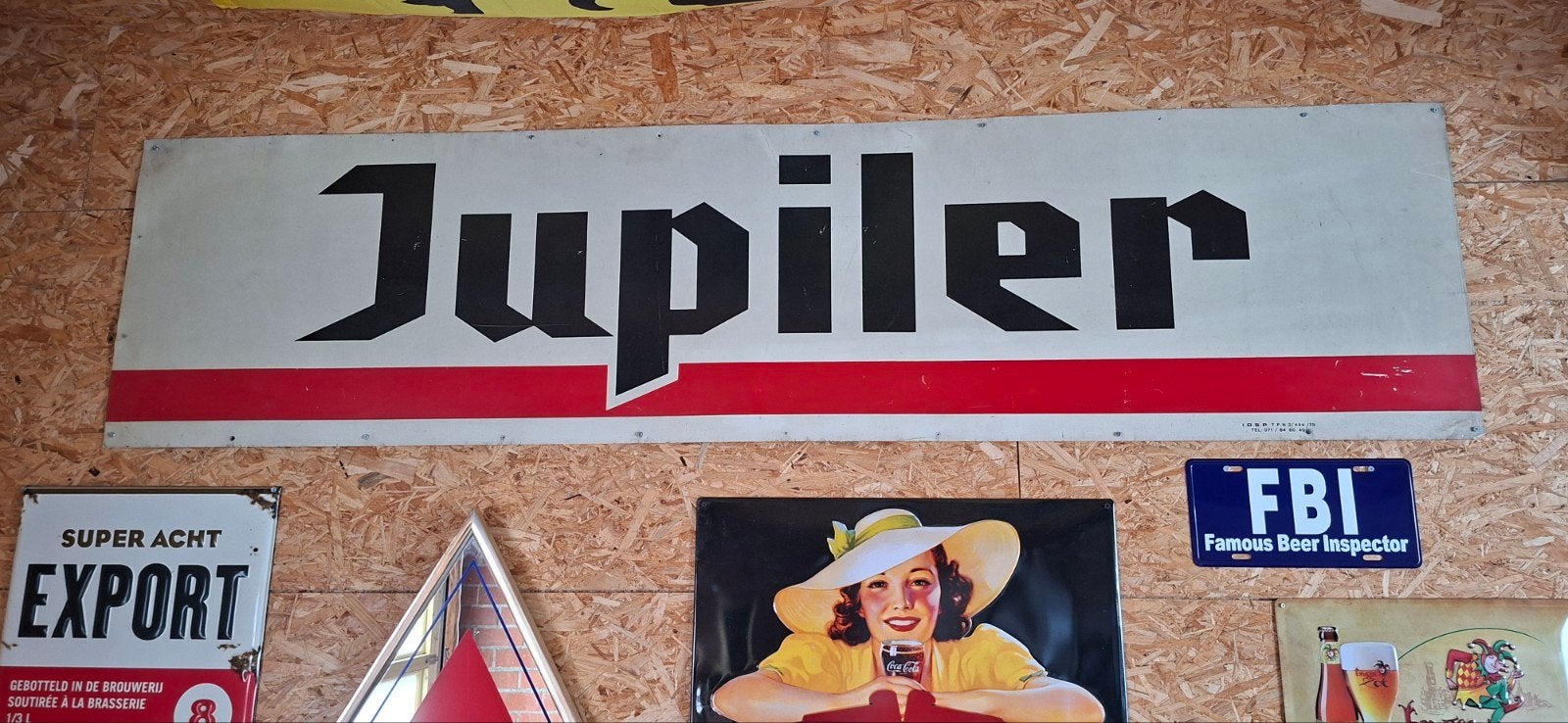 groot jupiler reclamebord, Ophalen