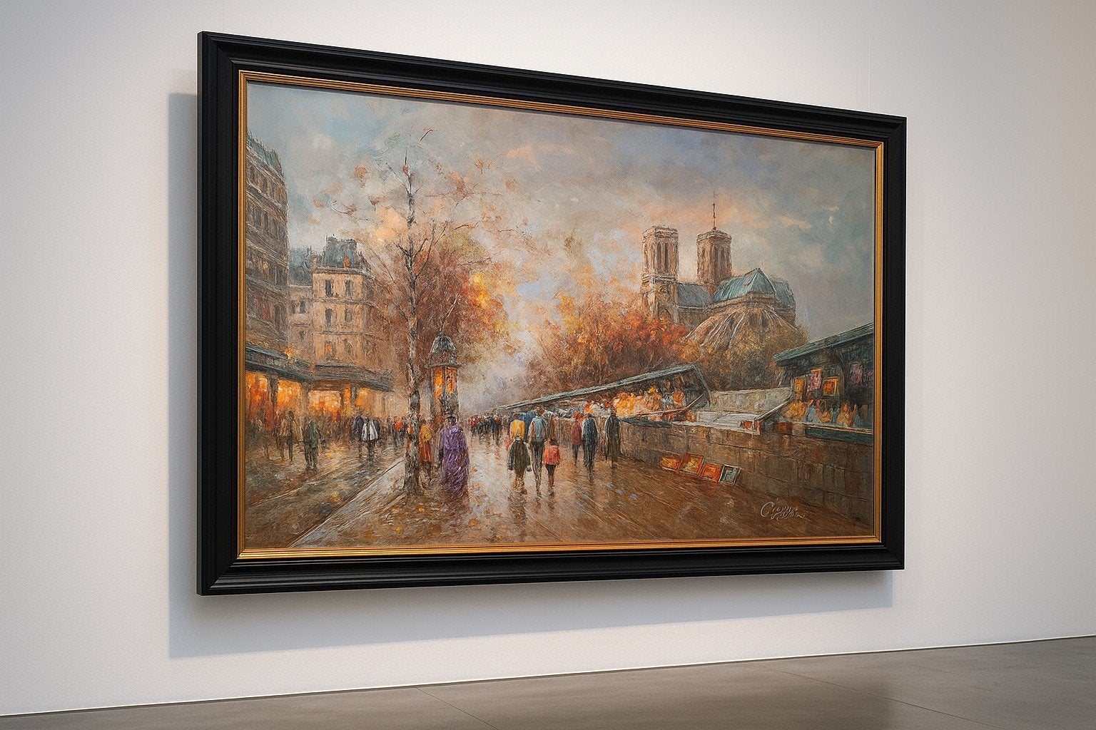 Prachtig groot olieverfschilderij van Christophe Verveers, Ophalen